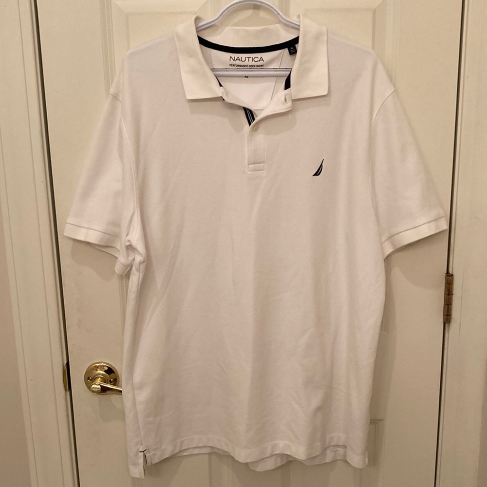 Nautica White Performance Deck Shirt